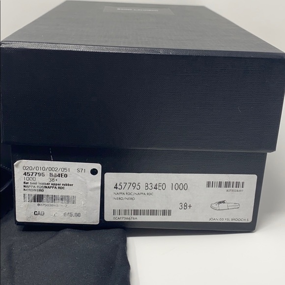 *SOLD* YSL NEW Black Logo Leather Slides/Sandals - Picture 8 of 8